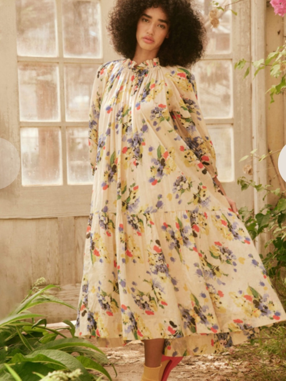 THE GREAT. The Victorian Dress in Bright Grove Floral